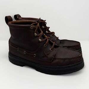 Ralph Lauren Polo Sport Ranger Boots Mens 10 Brown Leather Moc Toe Vintage